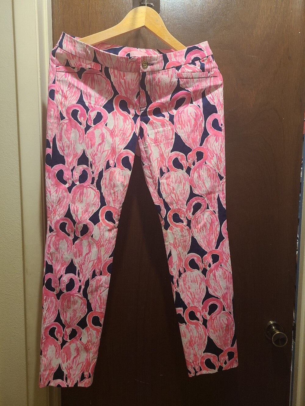 Lilly Pulitzer Flamingo pants Size 8, Pre-owned, please review photos